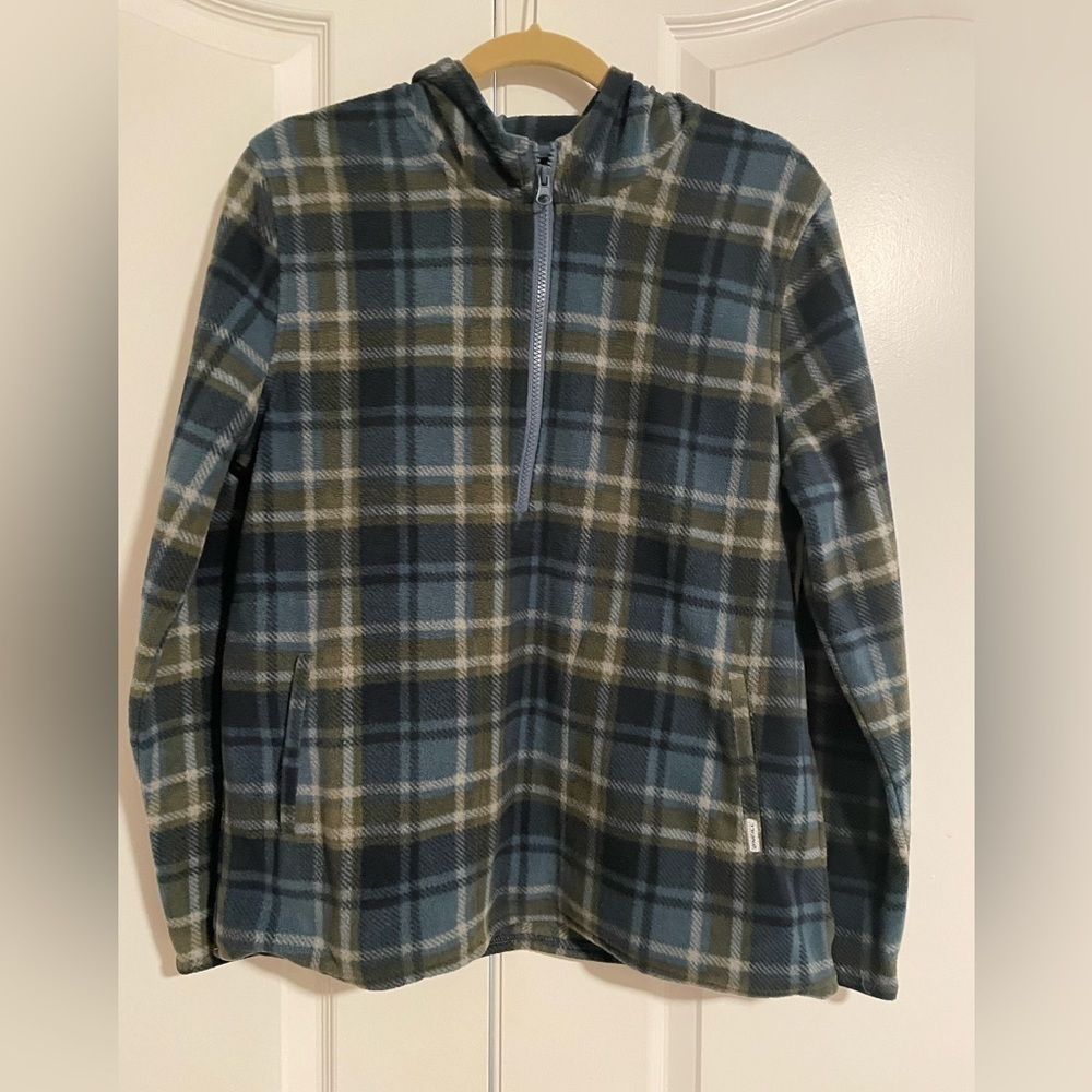ONEIL Mens Plaid Fleece Quarter Zip Hoodie